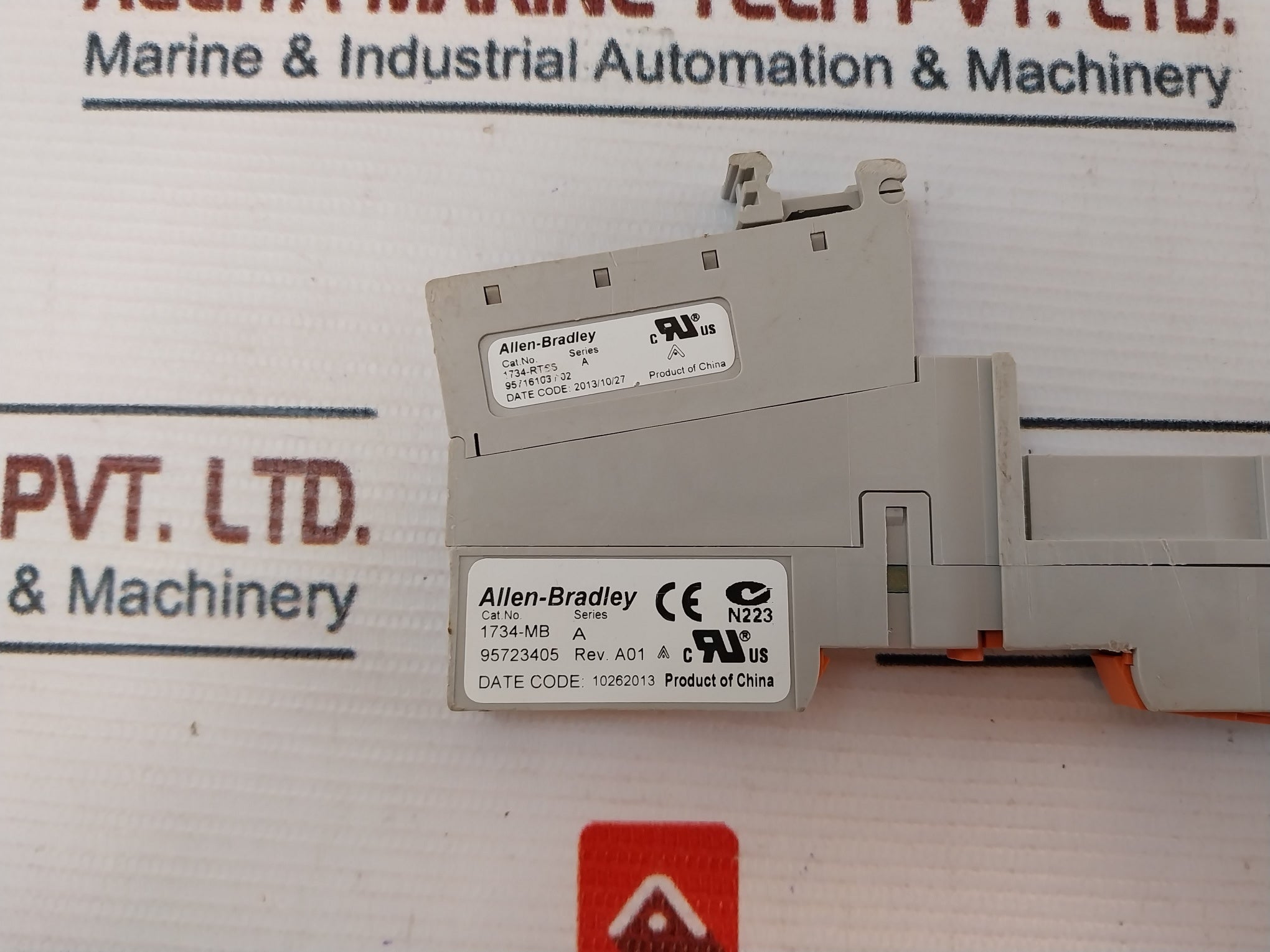 Lot of 3X Allen-Bradley 1734-MB Din-Rail Mounting Base 1734-RTBS