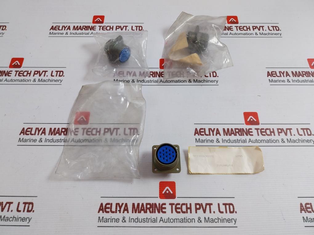 Lot Of 3X Amphenol 973102A2027S Circular Connector Receptacle