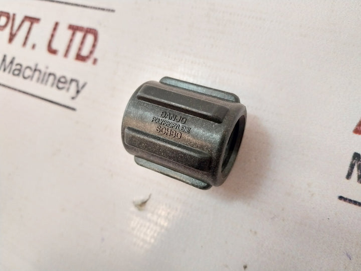Lot Of 3X Banjo SCH80 Straight Coupling Polypropylene 3/8” x 1-1/4” Pipe