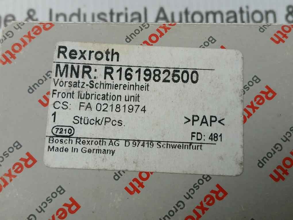 Lot Of 3X Bosch Rexroth R161982500 Front Lubrication Unit Fd:481