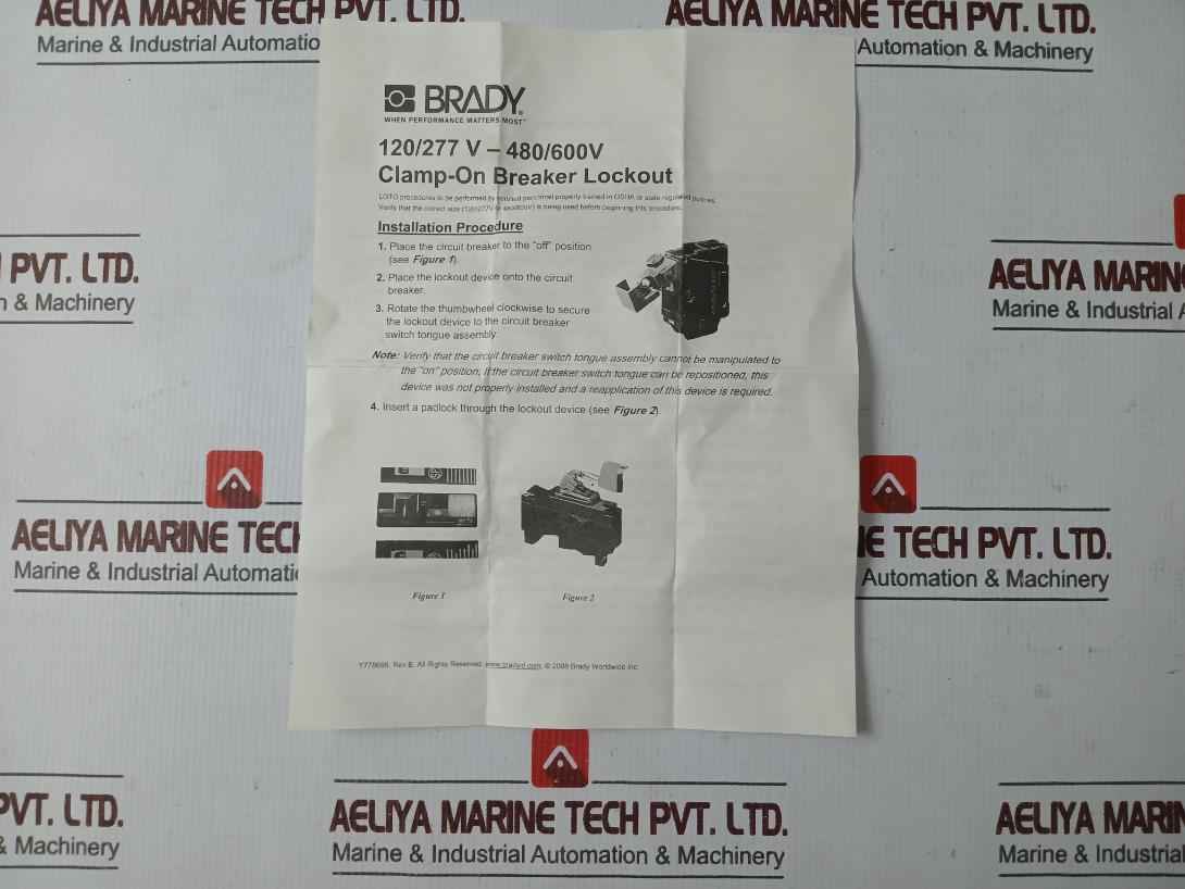 Lot Of 3X Brady 322-5072 "No-hole" Circuit Breaker Lock-out Rev B 277V