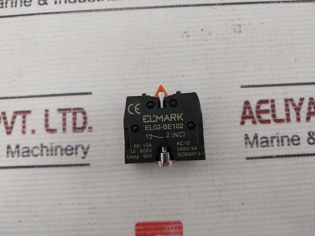 Lot of 3X Elmark EL02-BE102 Auxiliary Contact 600V 10A 6KV