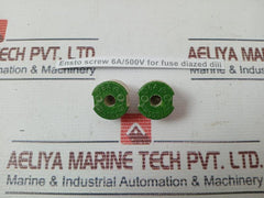 Lot of 3X ENSTO 6A 500V HKL Green Ceramic Screw For Fuse Diazed DIII