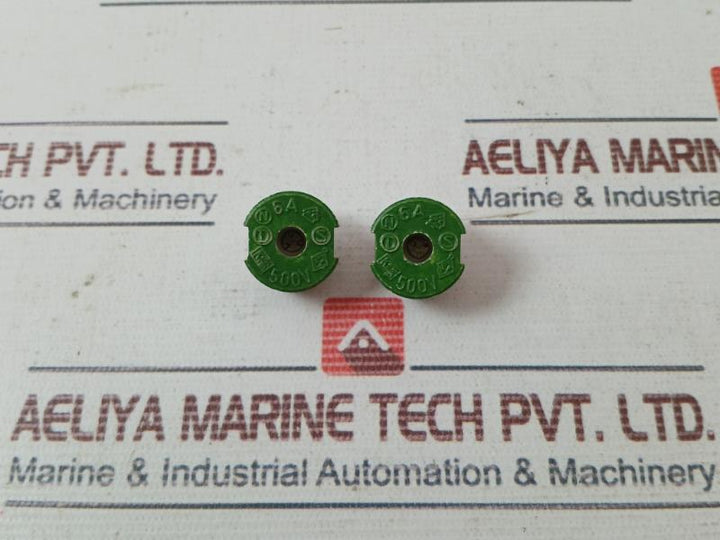 Lot of 3X ENSTO 6A 500V HKL Green Ceramic Screw For Fuse Diazed DIII