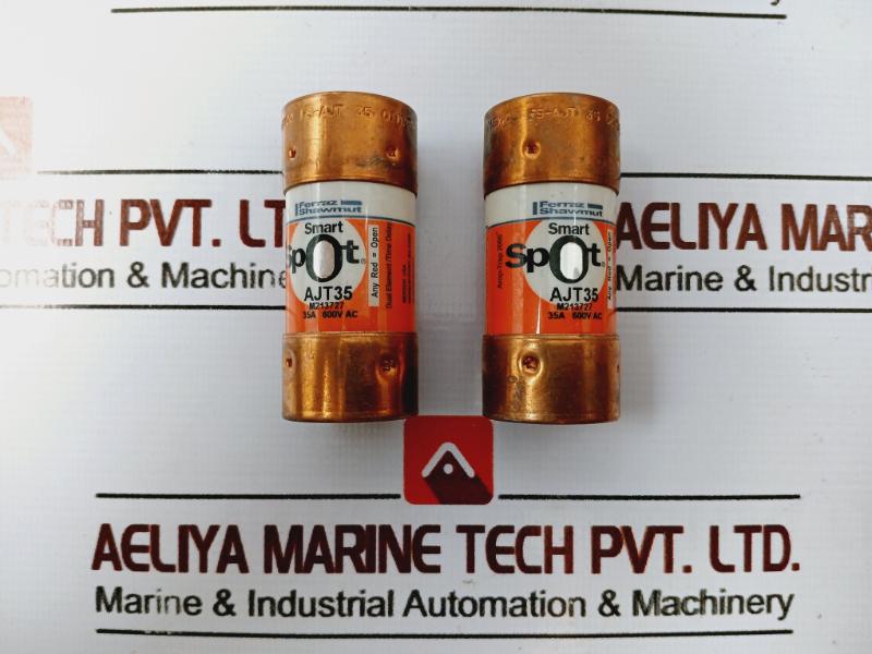 Lot Of 3X Ferraz Shawmut Ajt35 Class J Fuse M213727 35A 600Vac