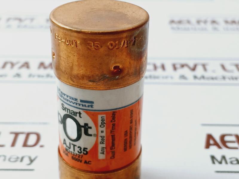 Lot Of 3X Ferraz Shawmut Ajt35 Class J Fuse M213727 35A 600Vac