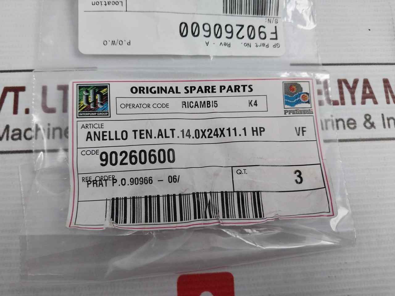 Lot Of 3X General Pump F90260600 Packing Seal Hp Vf14 Interpump 14X24X11.1Mm