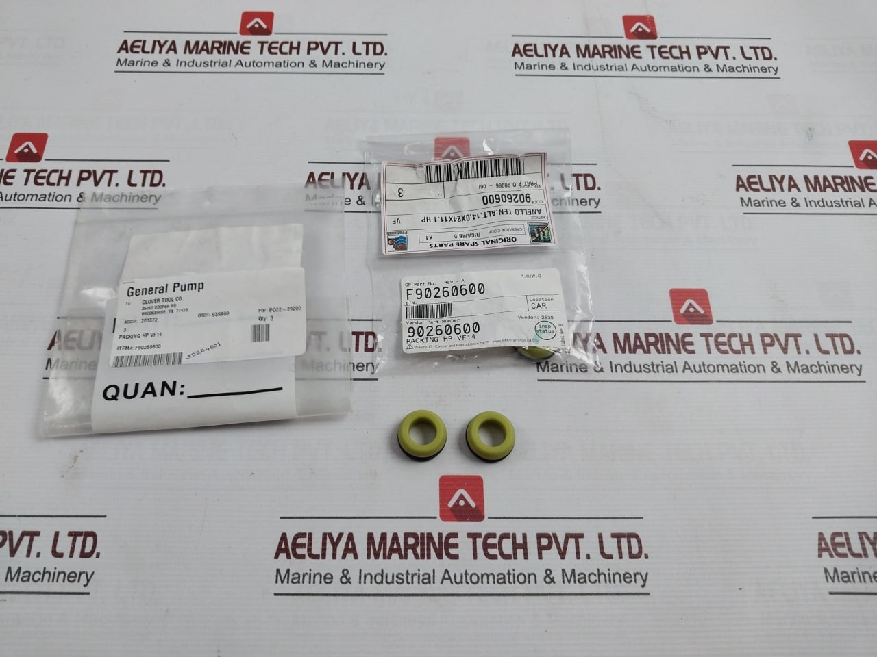 Lot of 3X General Pump F90260600 Packing Seal HP VF14 Interpump 14x24x11.1mm