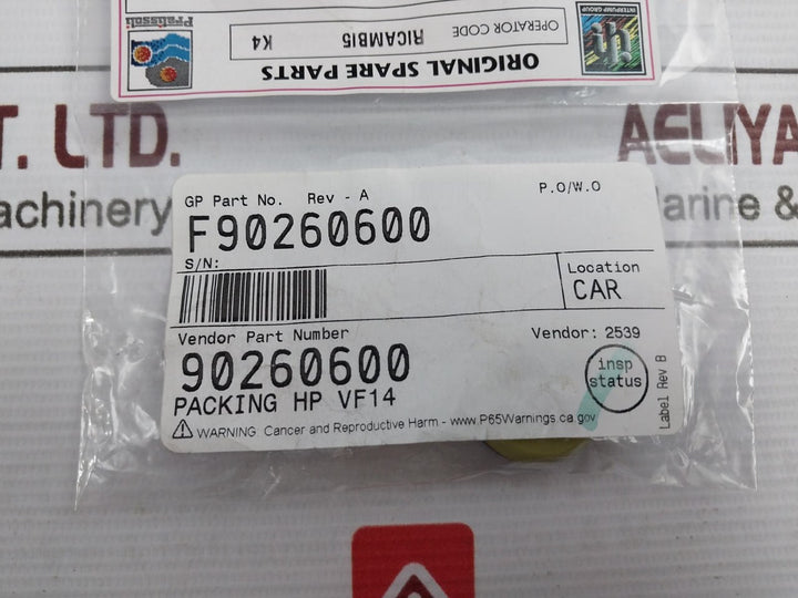 Lot of 3X General Pump F90260600 Packing Seal HP VF14 Interpump 14x24x11.1mm