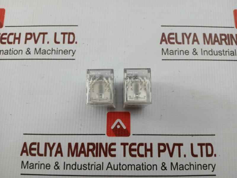 Lot Of 3X General Purpose Relay My4 Omron 24Vdc 5A