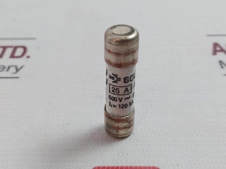 Lot of 3X Gould 25A Industrial Cylindrical Fuse 120 KA