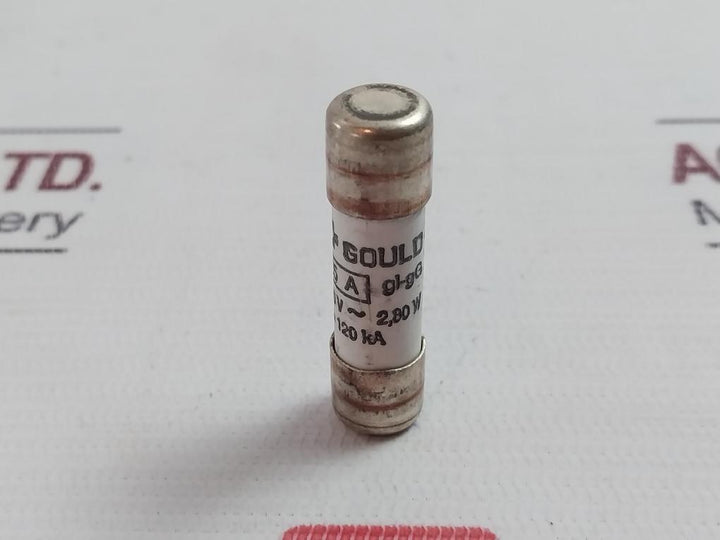 Lot of 3X Gould 25A Industrial Cylindrical Fuse 120 KA