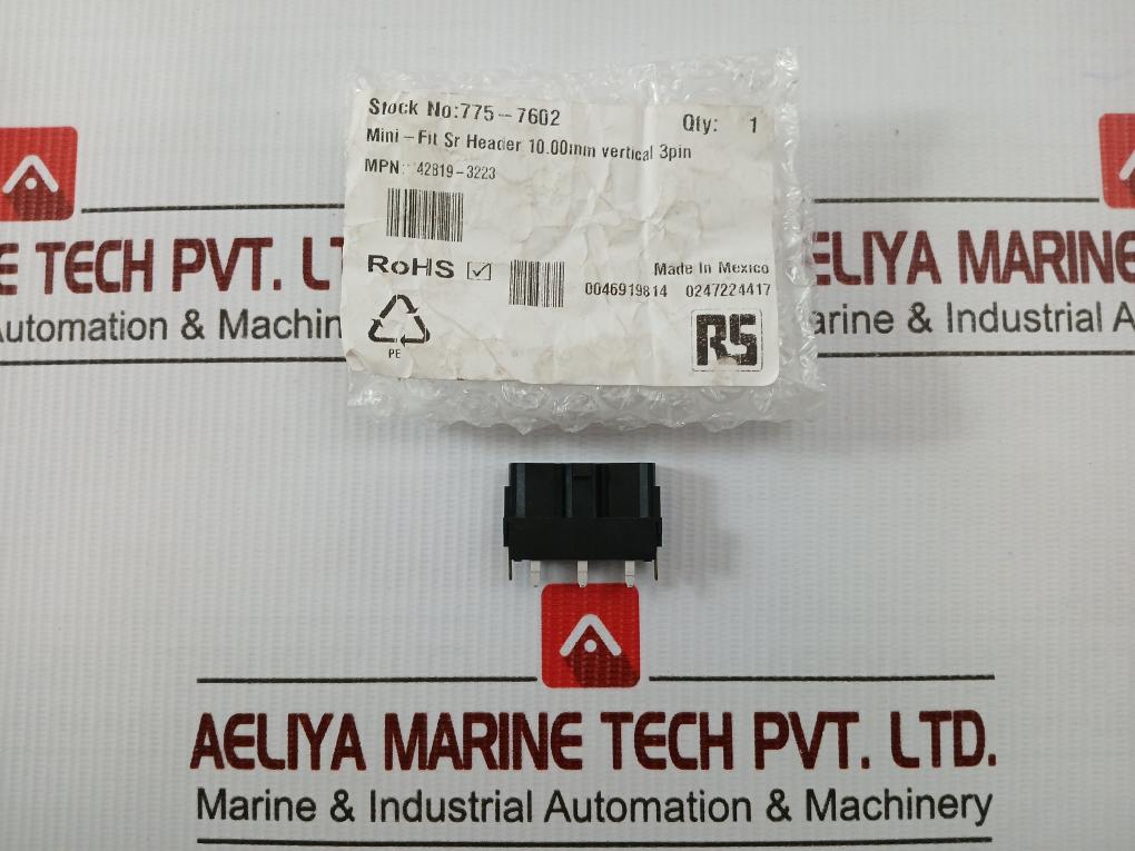 Lot Of 3X Headers & Wire Housings 3Pin Molex 42819-3223