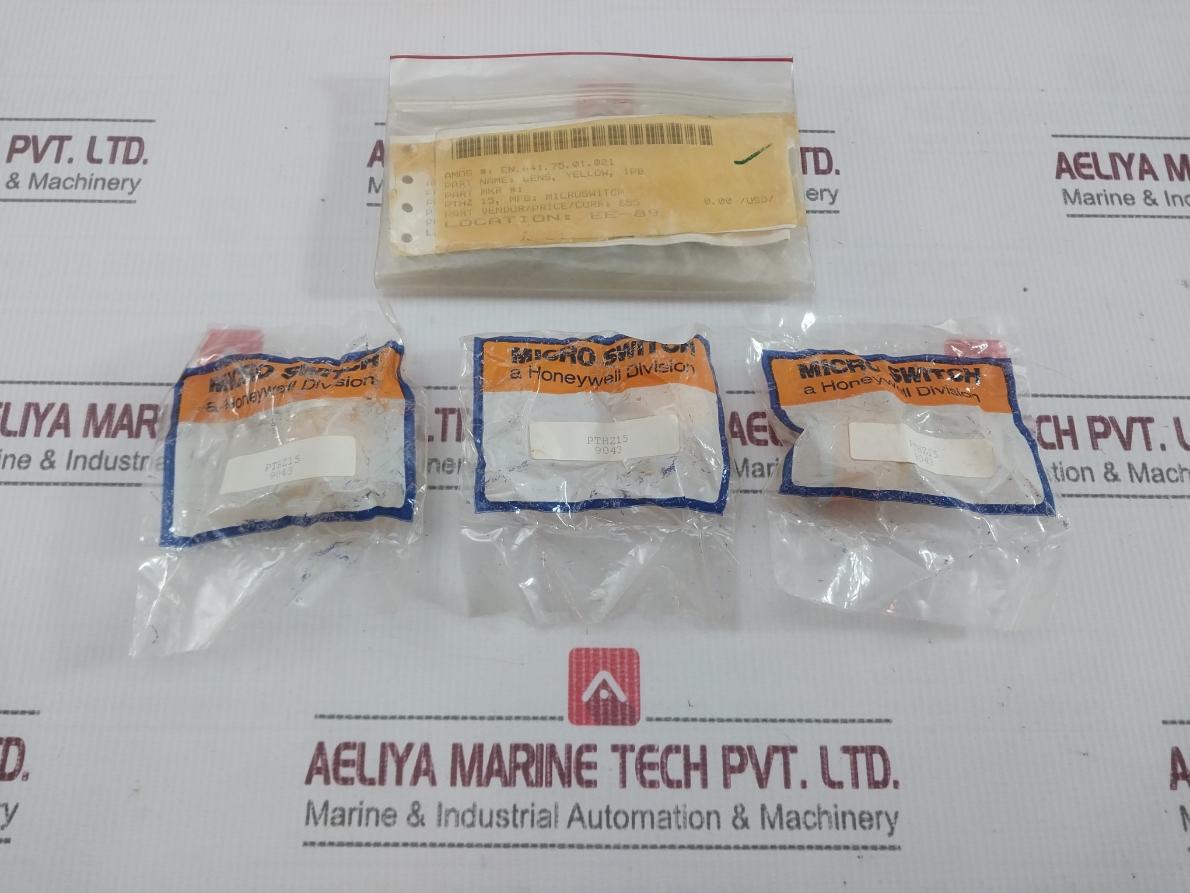 Lot Of 3X Honeywell Pthz15 Yellow Lens Ipb Microswitch Indicator