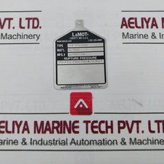 Lot Of 3X Lamot 1/4" Std (Aa) Rupture Pressure Disc 17500 Psig