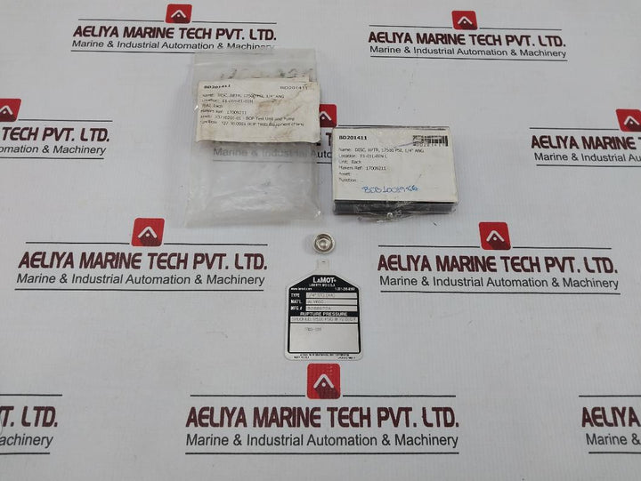 Lot of 3X Lamot 1/4” STD (AA) Rupture Pressure LMD-DTL-1002 F