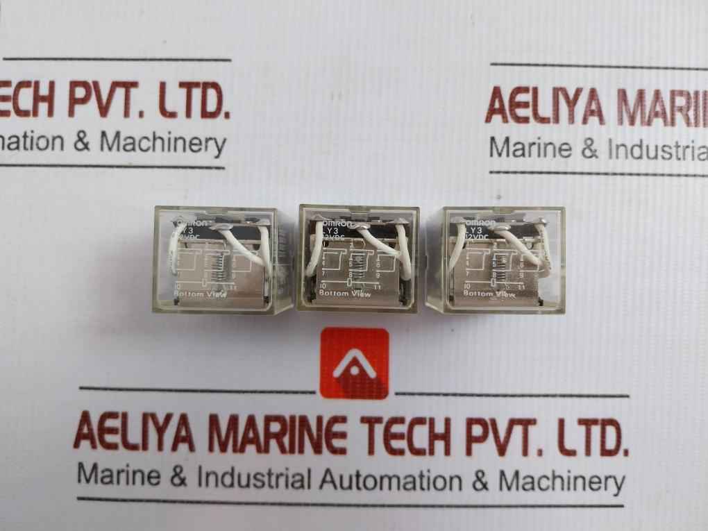 Lot Of 3X Ly3 Omron Power Relay 12Vdc