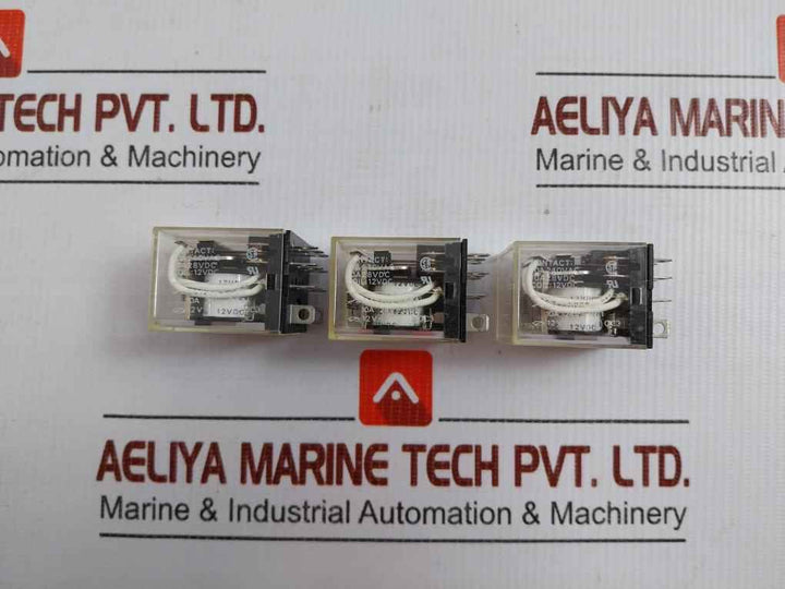 Lot Of 3X Ly3 Omron Power Relay 12Vdc