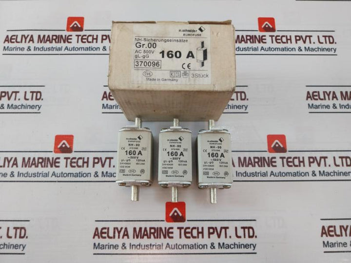 Lot of 3X M.SCHNEIDER 370096 Eurofuse AC 500V/160A