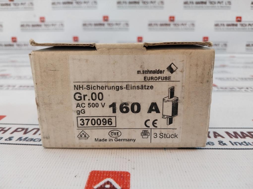 Lot Of 3X M.Schneider 370096 Eurofuse 160A Ac500V