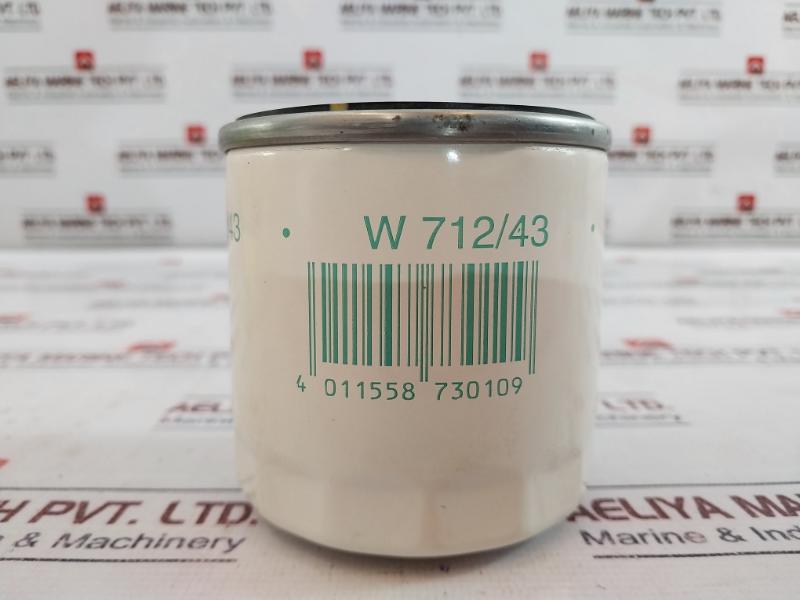 Lot of 4X MANN FILTER W 712/43 Oil Filter