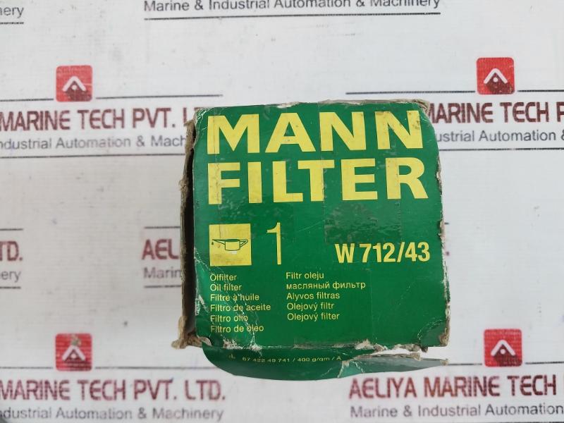 Lot Of 4X Mann Filter W 712/43 Oil Filter