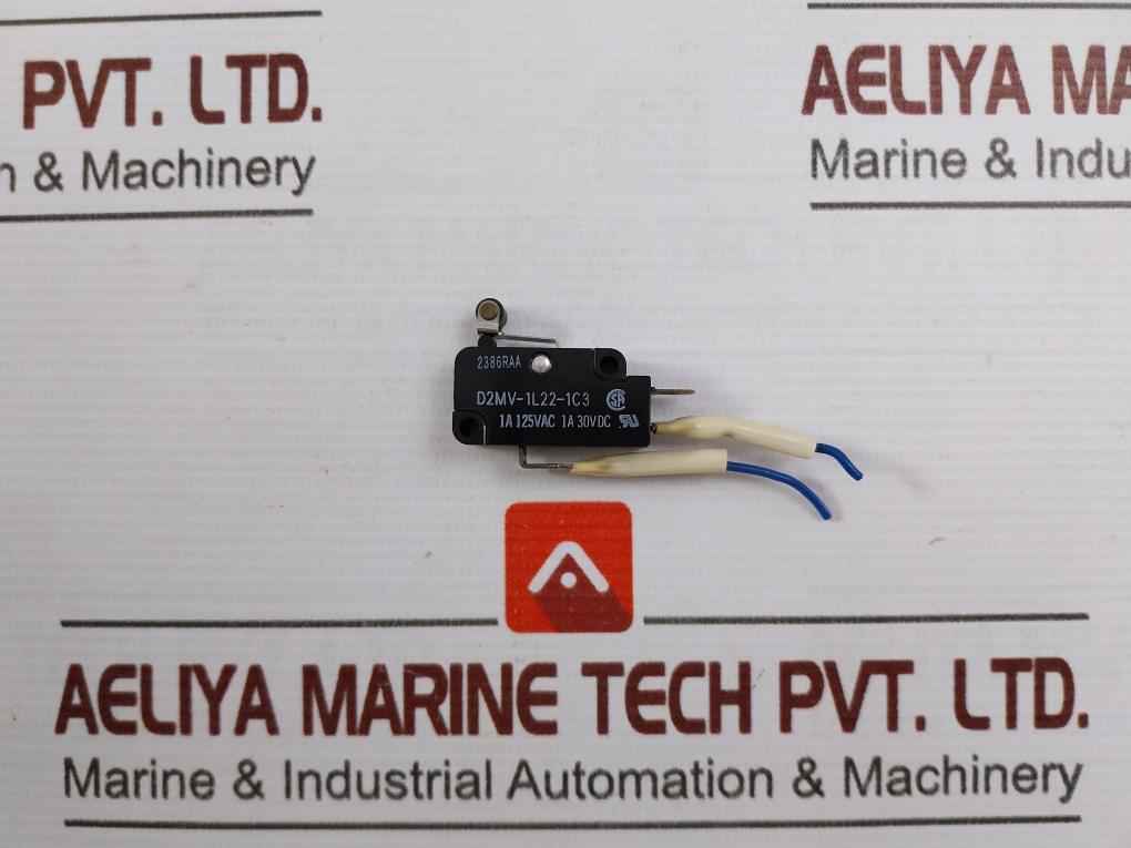 Lot Of 3X Omron D2Mv-1L22-1C3 Miniature Basic Switch 1A 125Vac 30Vdc
