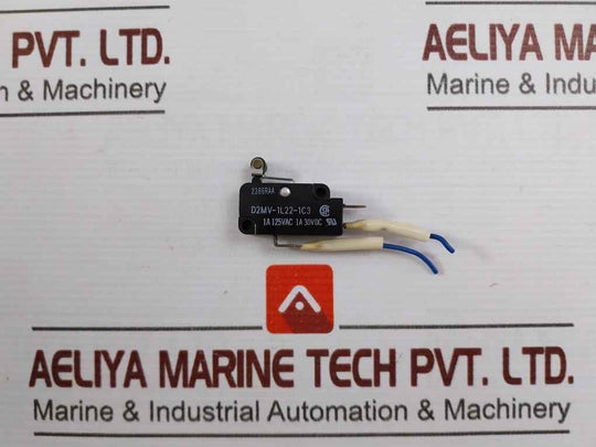 Lot Of 3X Omron D2Mv-1L22-1C3 Miniature Basic Switch 1A 125Vac 30Vdc