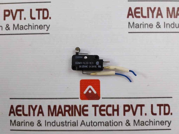 Lot Of 3X Omron D2Mv-1L22-1C3 Miniature Basic Switch 1A 125Vac 30Vdc