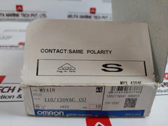 Lot of 3X Omron MY4IN Relay Volts: 110/120vac (S) 18Z2Y1 5A 250VAC/5A 30VDC