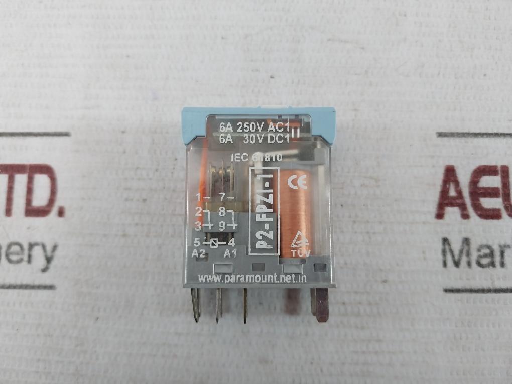 Lot Of 3X Paramount P2-fpzi-1 Plug In Relay Socket 6A 250V Ac1 Iec 61810 Dc 48V