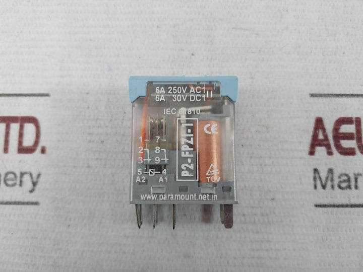 Lot Of 3X Paramount P2-fpzi-1 Plug In Relay Socket 6A 250V Ac1 Iec 61810 Dc 48V