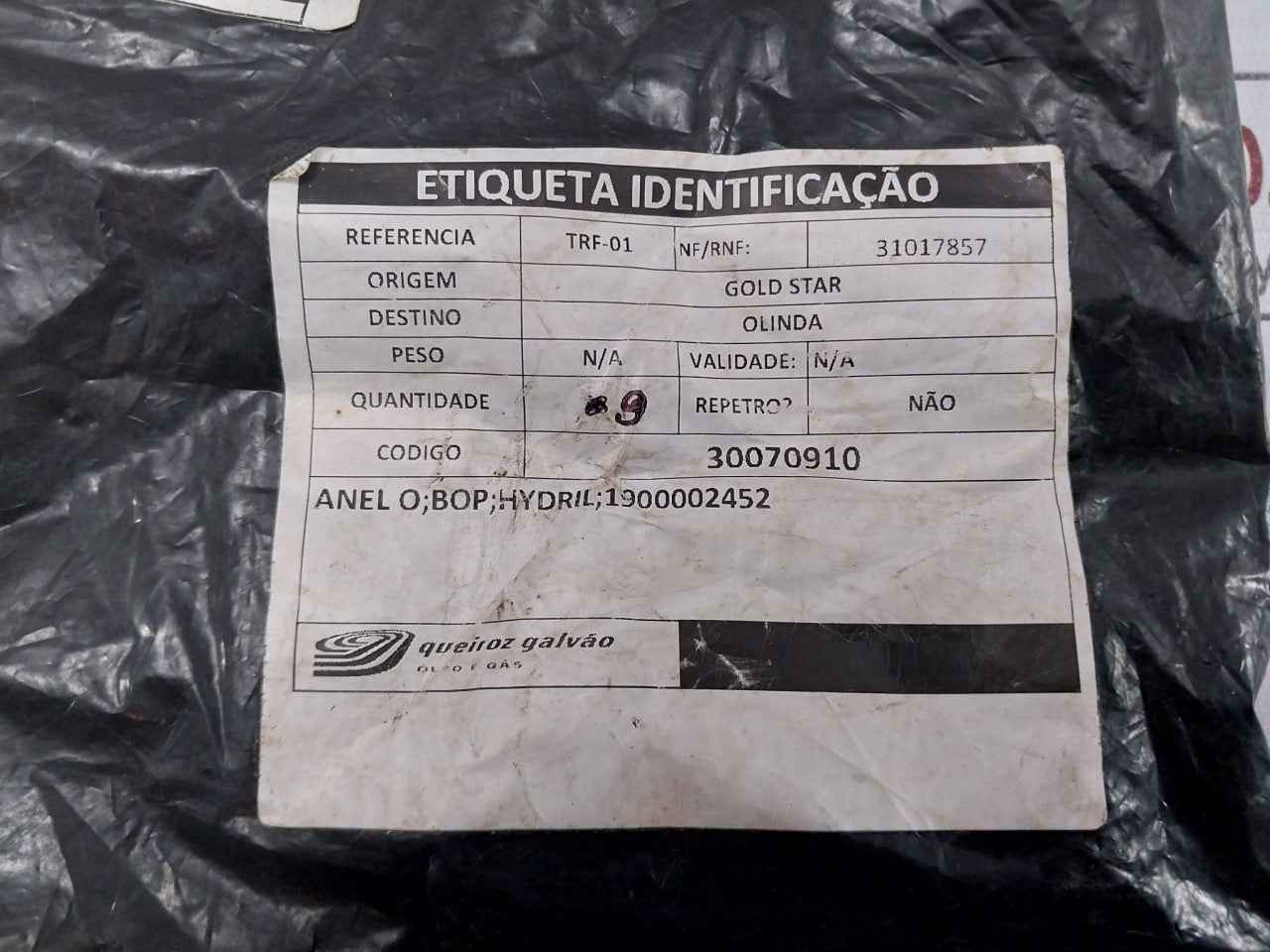 Lot Of 3X Parker N0552 2-452 Anel O Bop O-ring For Spare Part Assy 28-15 Rev F2