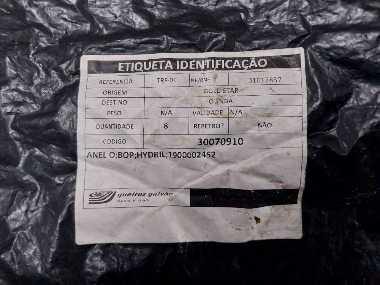 Lot Of 3X Parker N0552 2-452 Anel O Bop O-ring For Spare Part Assy 28-15 Rev F2