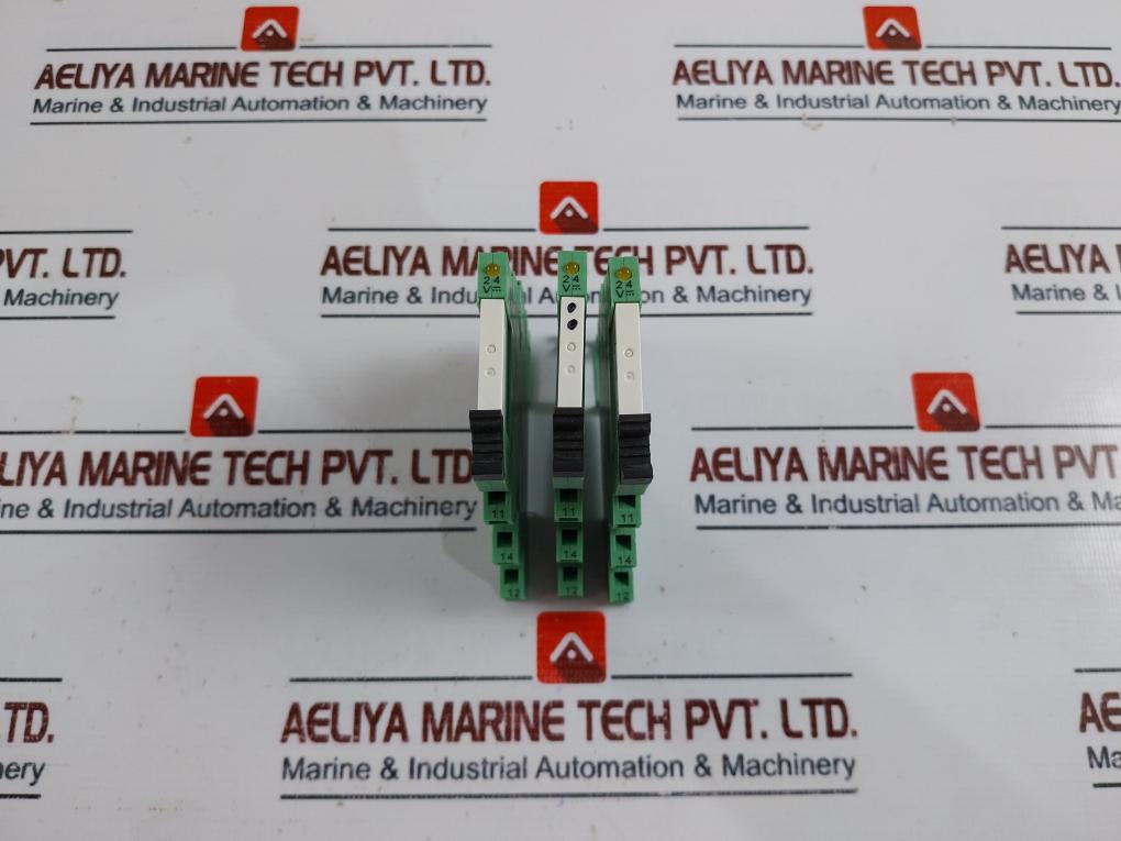 Lot Of 3X Phoenix Contact Plc-bsp-24Dc/21 Power Relay With Base