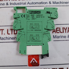 Lot Of 3X Phoenix Contact Plc-bsp-24Dc/21 Power Relay With Base