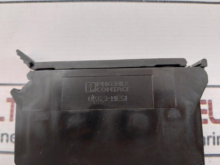 Lot of 3X Phoenix Contact UK6,3-HESI Fuse Modular Terminal Block