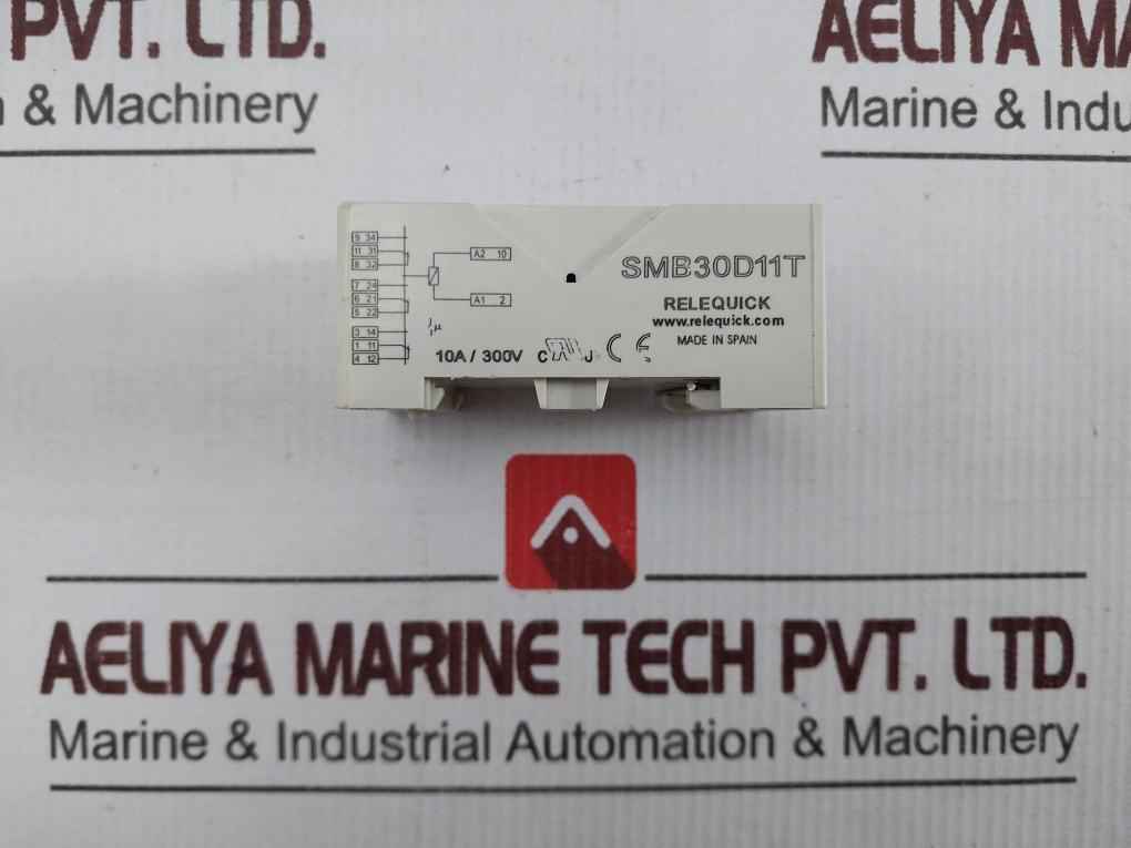 Lot Of 3X Relequick Smb30D11T Standard Base Short Terminal Relay 10A/300V