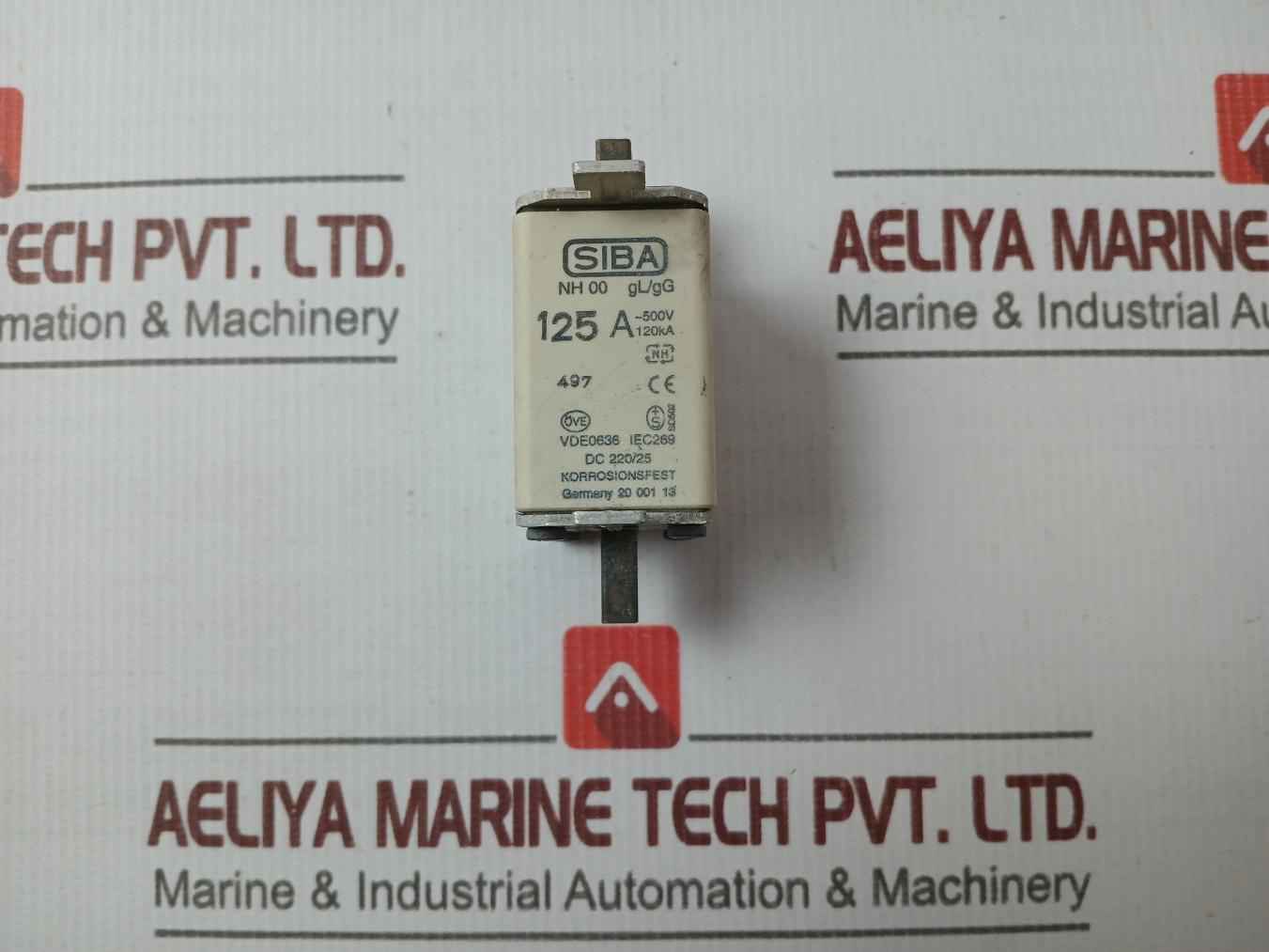 Lot Of 3X Siba Nh 00 125A Industrial Fuse Dc 220/25 500V