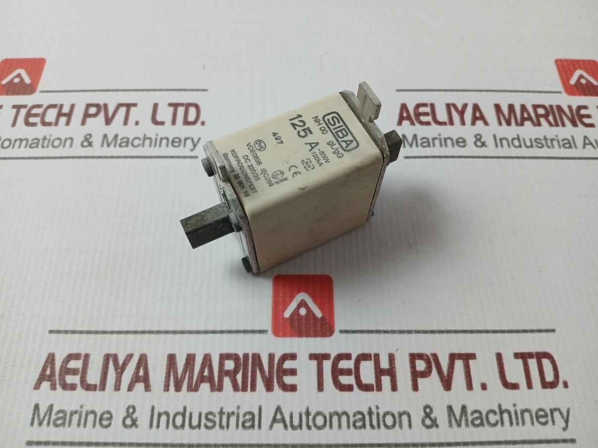 Lot Of 3X Siba Nh 00 125A Industrial Fuse Dc 220/25 500V