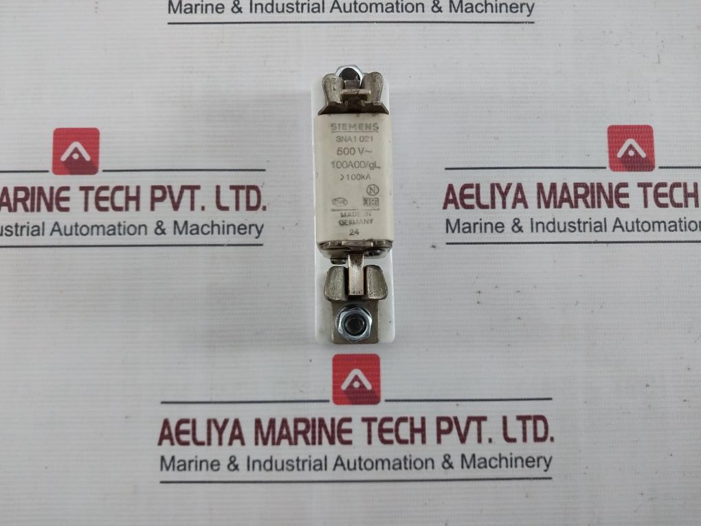 Lot Of 3X Siemens 3Na1 021 Sitor Fuse Link With Blade Contact Base Holder