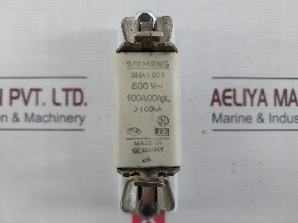 Lot Of 3X Siemens 3Na1 021 Sitor Fuse Link With Blade Contact Base Holder