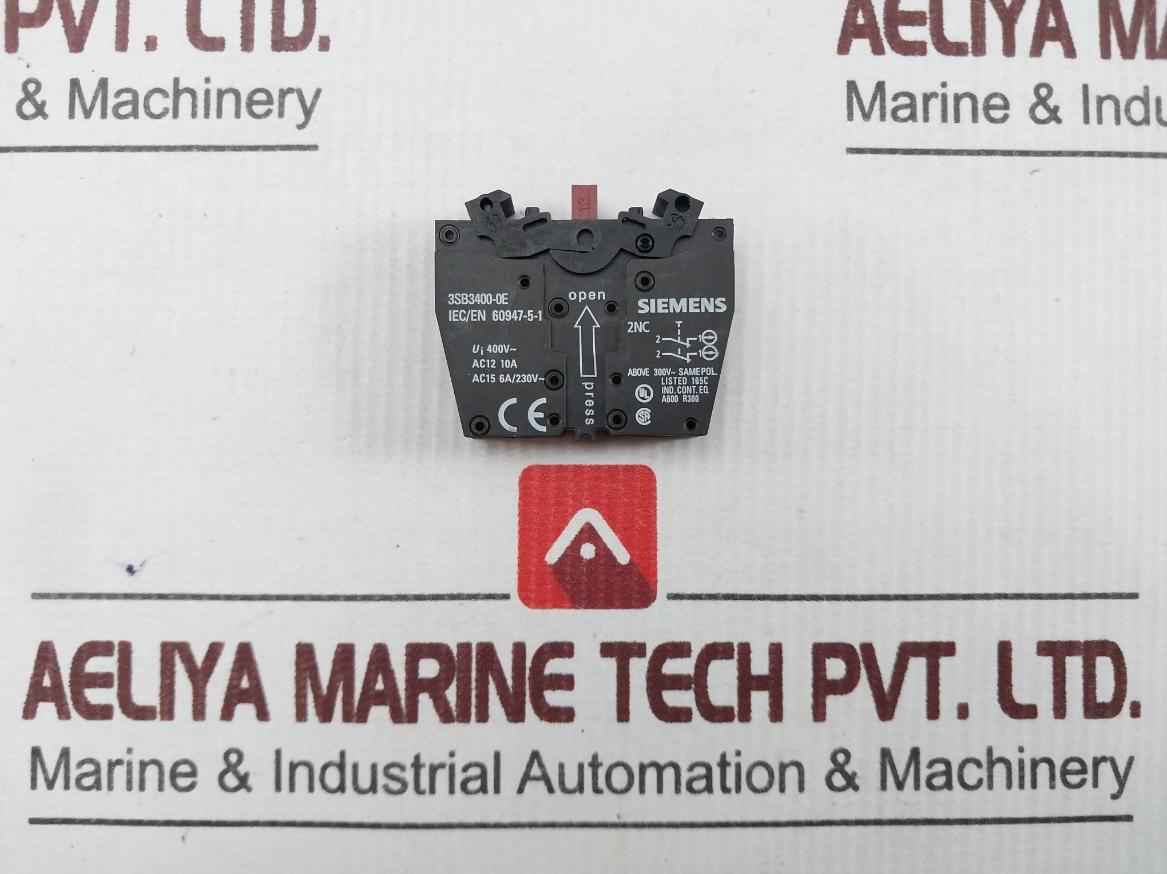 Lot Of 3X Siemens 3Sb3400-0E Component Actuator 400V Ac12 10A