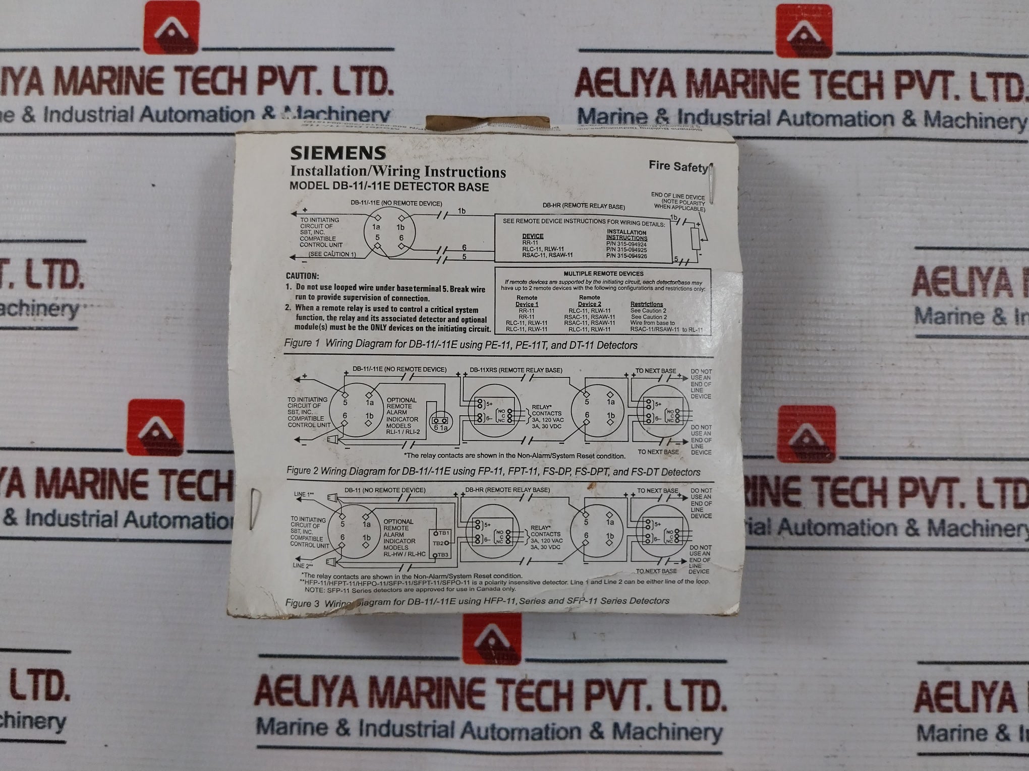 Lot Of 3X Siemens Db-11E Automatic Fire Detector Base For Use With S-2378