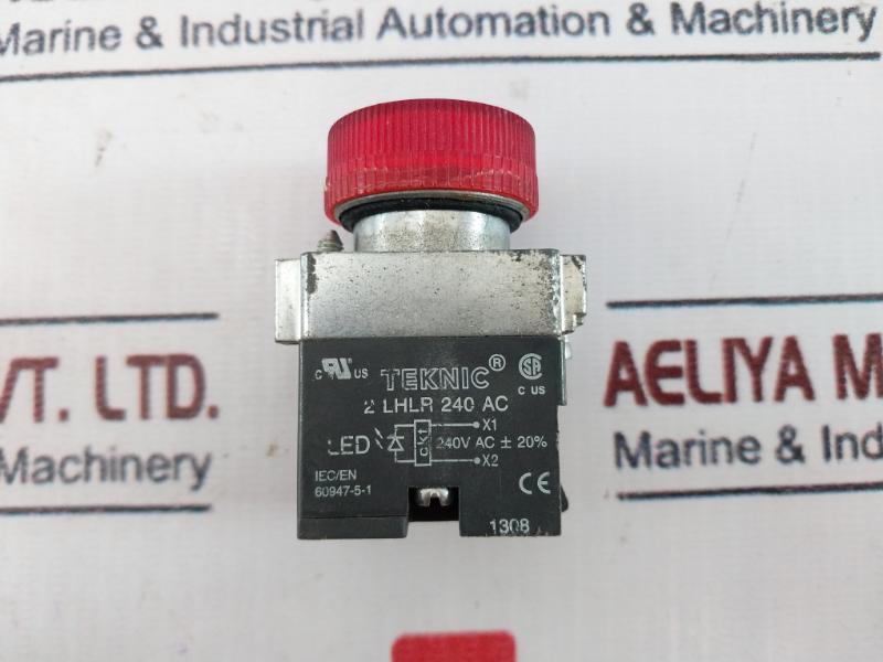 Lot Of 3X Teknic 2 Lhlr 240 Ac Illuminated Pushbutton Iec/En 60947-5-1