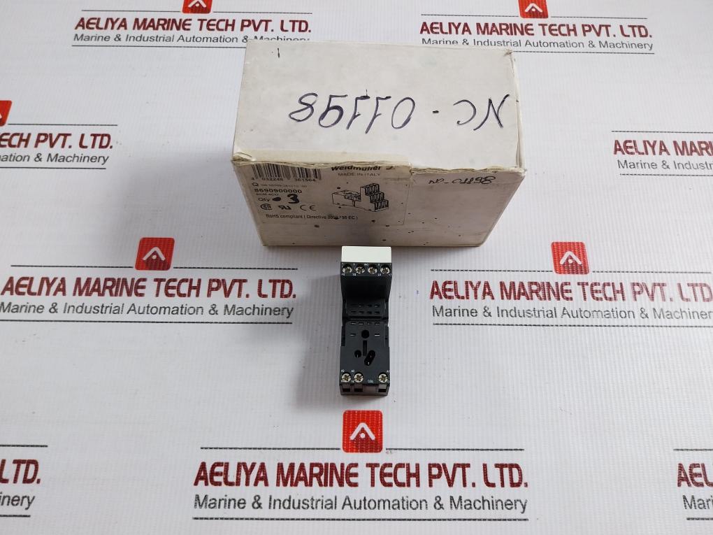 Lot Of 3X Weidmuller 12A 300Vac Scm 4Co Screw Terminal Relay Base 8690900000