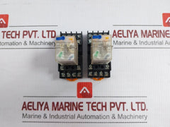 Lot Of 3X Weidmuller Power Relay With Socket Base 24 Vdc Drm570024Lt Au