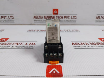 Lot Of 3X Weidmuller Power Relay With Socket Base 24 Vdc Drm570024Lt Au
