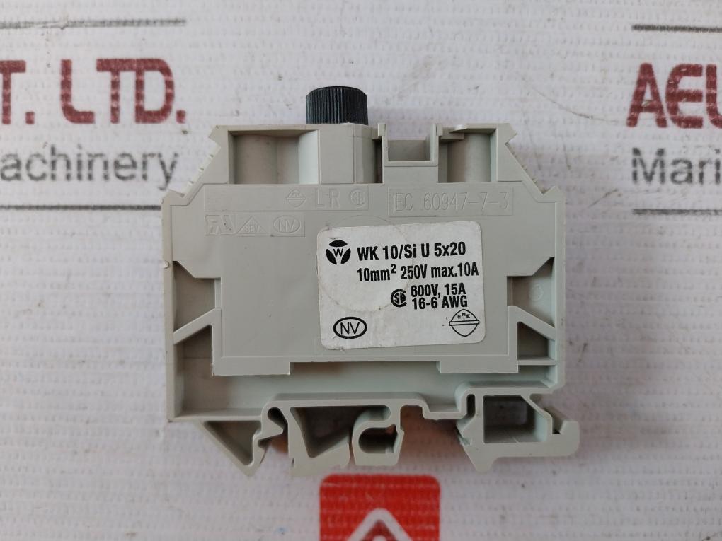 Lot Of 3X Wieland Wk 10/Si U Fuse Terminal Block Ap 10 Si, 10Mm2 250V 10A 600V