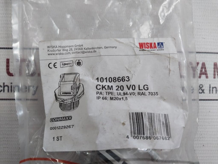 Lot of 3X WISKA CKM 20 V0 LG Modular Cable Gland/Entry System UL94V-0 RAL7035